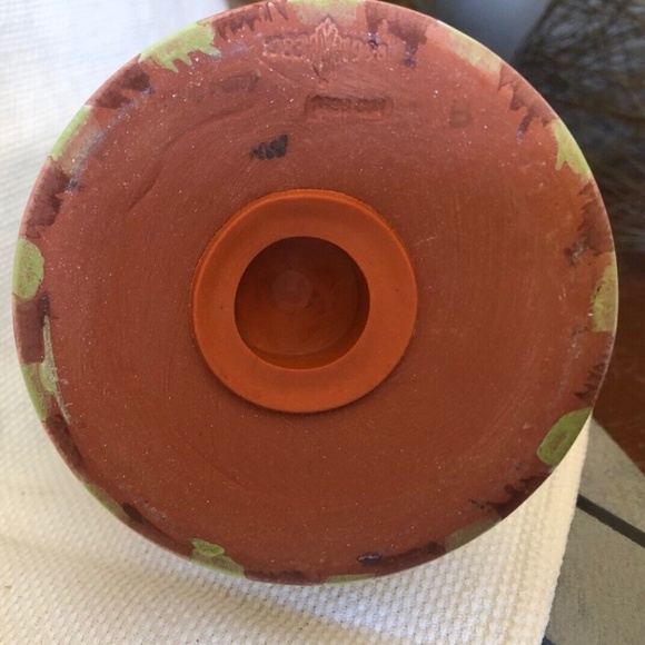 Retired Mackenzie Childs Yellow Checked Floral Sugar Shaker 5.13" x 2.88" - Picture 3 of 3